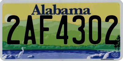 AL license plate 2AF4302