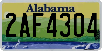AL license plate 2AF4304