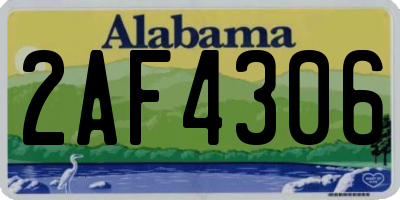 AL license plate 2AF4306