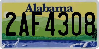 AL license plate 2AF4308
