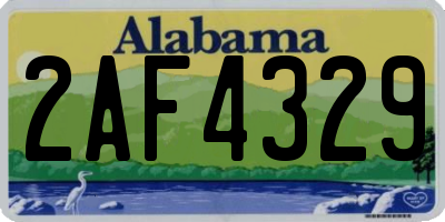 AL license plate 2AF4329