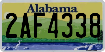 AL license plate 2AF4338
