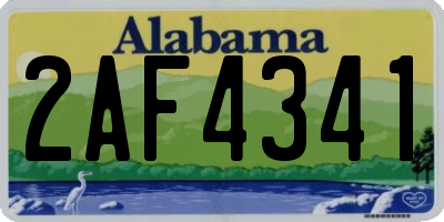 AL license plate 2AF4341