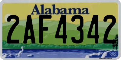 AL license plate 2AF4342