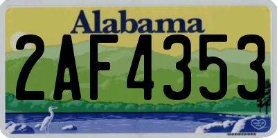 AL license plate 2AF4353