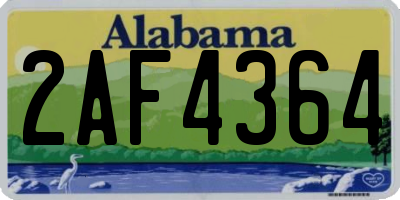 AL license plate 2AF4364