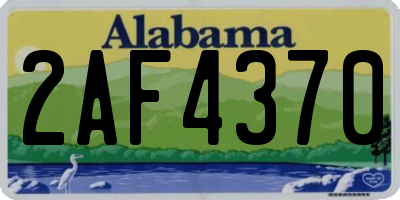 AL license plate 2AF4370