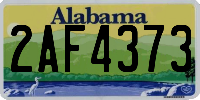 AL license plate 2AF4373