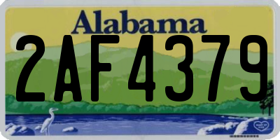 AL license plate 2AF4379
