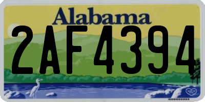 AL license plate 2AF4394