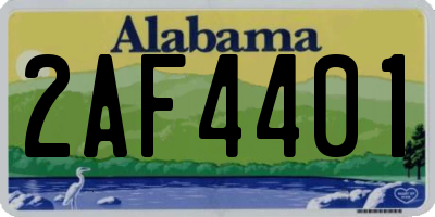 AL license plate 2AF4401