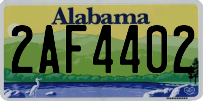 AL license plate 2AF4402