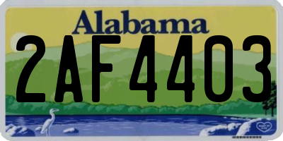 AL license plate 2AF4403