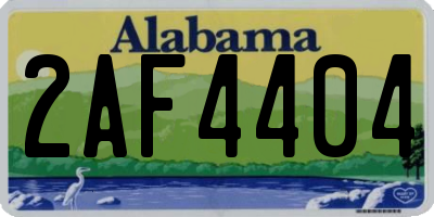 AL license plate 2AF4404