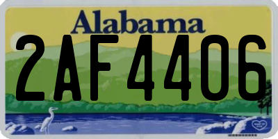 AL license plate 2AF4406