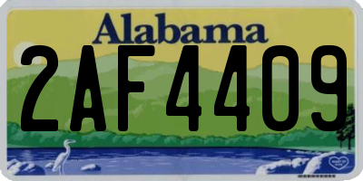 AL license plate 2AF4409