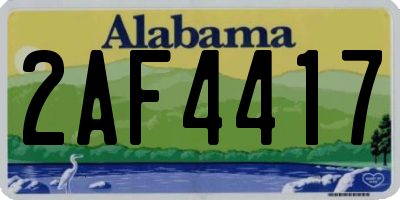 AL license plate 2AF4417
