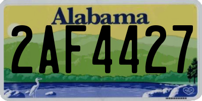 AL license plate 2AF4427