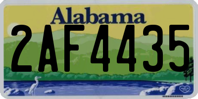 AL license plate 2AF4435