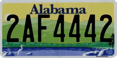AL license plate 2AF4442