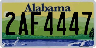 AL license plate 2AF4447