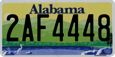 AL license plate 2AF4448