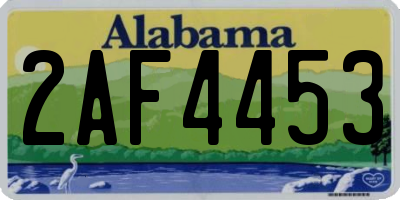 AL license plate 2AF4453