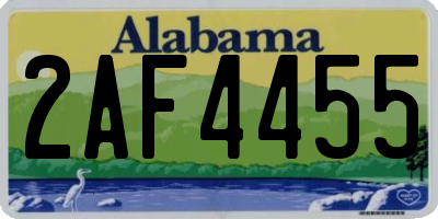 AL license plate 2AF4455