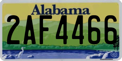 AL license plate 2AF4466