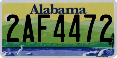 AL license plate 2AF4472