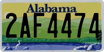 AL license plate 2AF4474