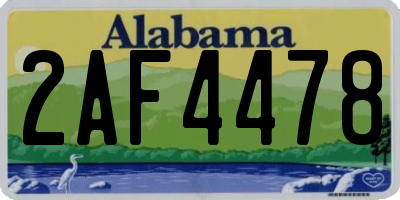 AL license plate 2AF4478