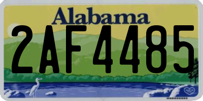 AL license plate 2AF4485