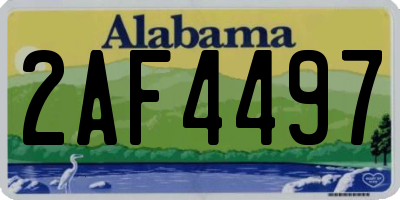 AL license plate 2AF4497