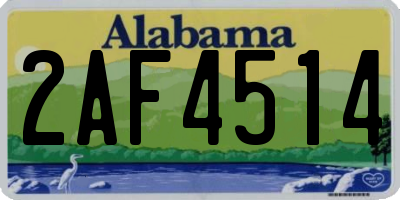 AL license plate 2AF4514
