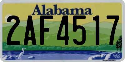 AL license plate 2AF4517