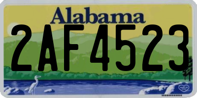 AL license plate 2AF4523