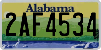 AL license plate 2AF4534