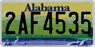 AL license plate 2AF4535