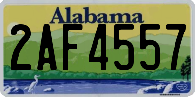 AL license plate 2AF4557