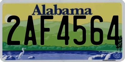 AL license plate 2AF4564