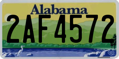 AL license plate 2AF4572