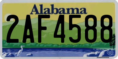 AL license plate 2AF4588