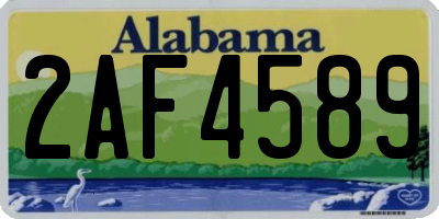 AL license plate 2AF4589
