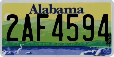 AL license plate 2AF4594
