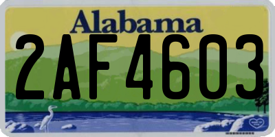 AL license plate 2AF4603