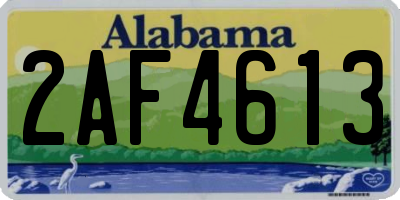 AL license plate 2AF4613