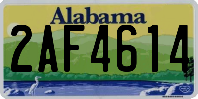 AL license plate 2AF4614