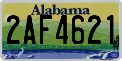 AL license plate 2AF4621