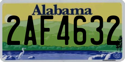 AL license plate 2AF4632